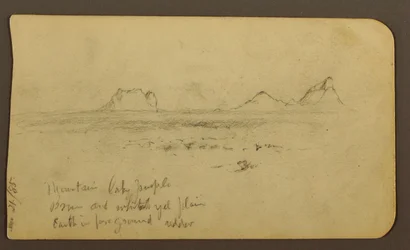 Desenho, Montanhas; Verso: Foothills amp; Cordilheira, 21 de dezembro de 1885