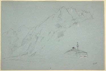 Desenho, Montanhas perto de Abtenau. Salzkammergut, 5 de agosto de 1868