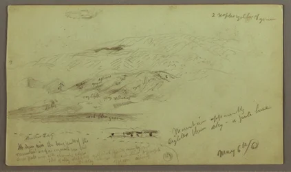 Desenho, Estudo da encosta da montanha, 6 de maio de 1868