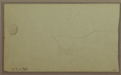 Desenho, perto de San Miguel, Equador; Verso: Esboço inacabado da montanha, 2 de junho de 1857