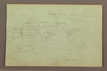 Desenho, Cataratas do Niágara vistas do lado canadiano, 1856
