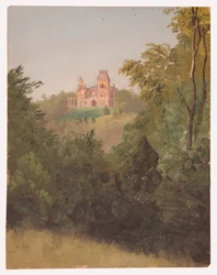 Desenho, Olana vista do sudoeste, ca. 1872