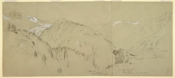 Desenho, Vista panorâmica de Bel Arp, 1868