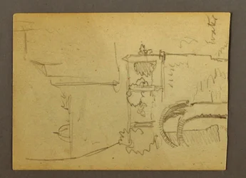 Desenho, Pilazzo sobre a água, possivelmente 1868-69
