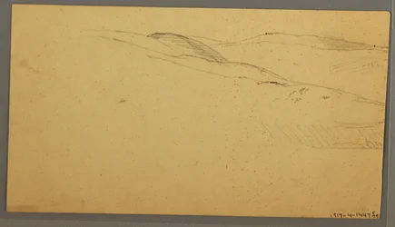 Desenho, Chuva sobre as colinas, possivelmente 1866