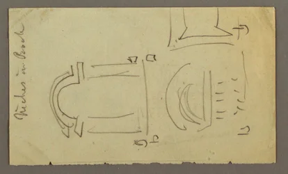 Desenho, desenho de retângulo, possivelmente 1868