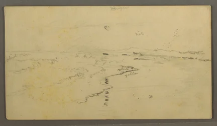 Desenho, Rio, lua reflectida, 14 de junho de 1870