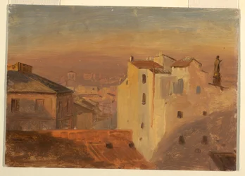 Desenho, Telhados, Roma, Itália, 1868-69