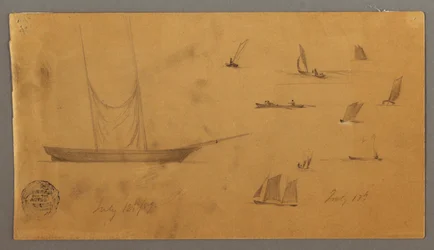 Desenho, Estudos de barcos à vela, 12-13 de julho de 1859