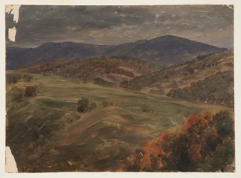 Desenho, Cena em Catskills, 1870-80