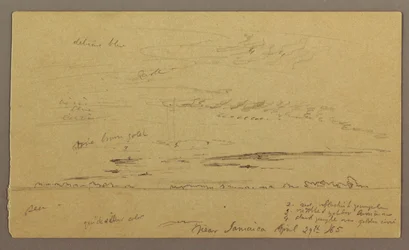 Desenho, Paisagem marítima, 29 de abril de 1865