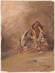 Desenho, Beduíno sentado, provavelmente fevereiro de 1868