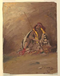 Desenho, Beduíno sentado, provavelmente fevereiro de 1868