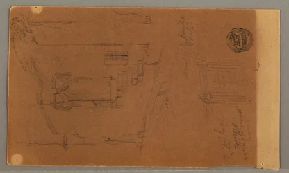 Desenho, Vista lateral do edifício, janela, 29 de maio de 1868
