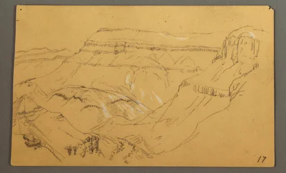 Desenho, Esboços, Vale do Iémen, "Arábia", possivelmente 1868, 20 de fevereiro