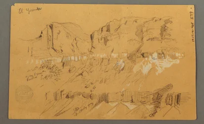 Desenho, Esboços, Vale do Iémen, "Arábia", possivelmente 1868, 20 de fevereiro
