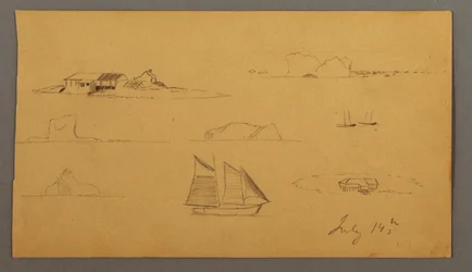Desenho, Sketches from Labrador, possivelmente 14 de julho de 1859