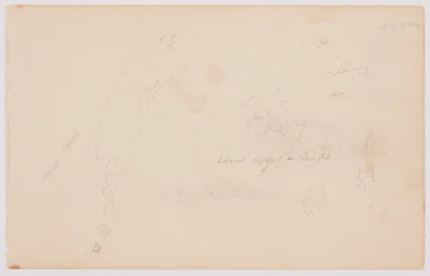 Desenho, Esboços de nuvens e bétula morta, julho de 1844