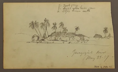 Desenho, Céu sobre o mar; Verso: Margem do rio Guayas perto de Guayaquil, Equador, 29 de maio de 1857