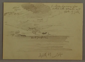 Desenho, Estudo do céu sobre o mar, abril de 1869