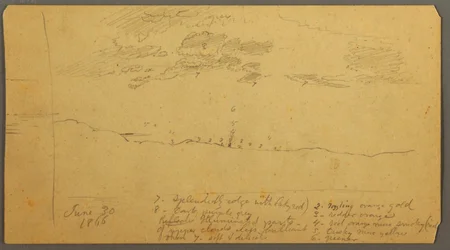 Desenho, Estudo do céu sobre o cume, junho de 1882