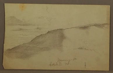 Desenho, Montanhas inclinadas, possivelmente da década de 1860