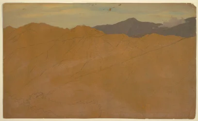 Desenho, montanhas da América do Sul, 1853 ou 1857