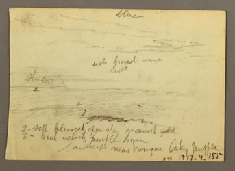Desenho, A Basílica de São Pedro vista do Norte contra as colinas e o horizonte de Roma, janeiro de 1869
