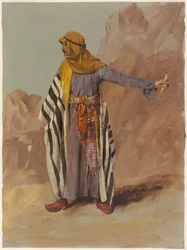 Desenho, Beduíno de pé, provavelmente fevereiro de 1868