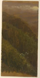 Desenho, encosta íngreme, julho de 1865