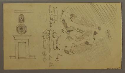 Desenho, Estudos de peças de mesa, possivelmente 1868-69