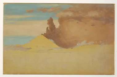 Desenho, Estudo do Cotopaxi, em erupção, Equador, 1853