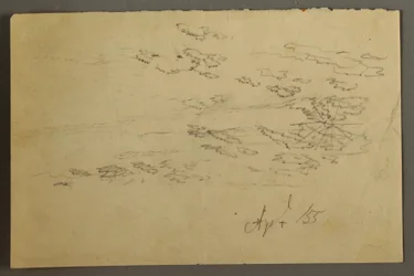 Desenho, Sol e nuvens, abril de 1855