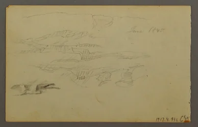 Desenho, Sol atrás de nuvens, 1844