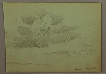 Desenho, Raio de sol por detrás das nuvens, setembro de 1869