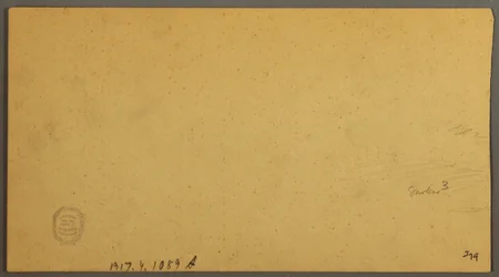 Desenho, Pôr do sol sobre as colinas, 9 de julho de 1866