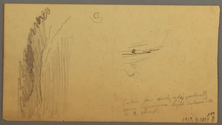 Desenho, Pôr do sol sobre as colinas, 9 de julho de 1866