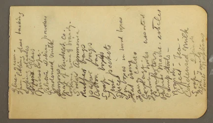 Desenho, lista de fornecimentos, possivelmente 1878