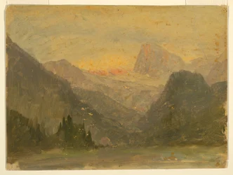 Desenho, O Watzmann, perto de Berchtesgaden, 1868