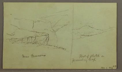 Desenho, Túmulo de uma colina, três minaretes, 1 de maio de 1868