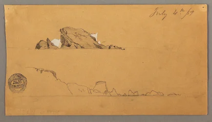 Desenho, Dois Icebergs, 4 de julho de 1859
