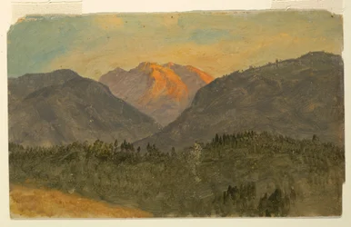 Desenho, Untesberg, perto de Berchtesgaden, Baviera, 1868