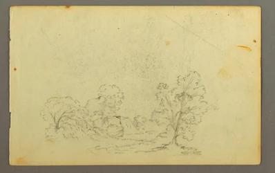 Desenho, Paisagem arborizada, possivelmente 1845