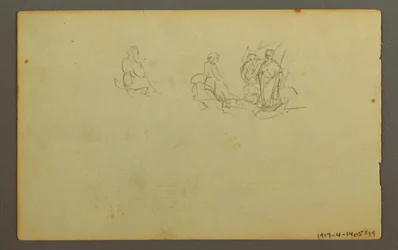Desenho, Paisagem arborizada, possivelmente 1845
