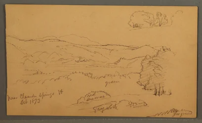Desenho, Vale arborizado, outubro de 1873