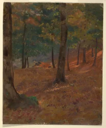 Desenho, Cena de um bosque, 1870-80