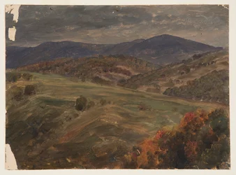 Paisagem montanhosa, início do outono