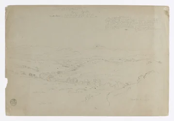 Estude. Paisagem com Monte Puresé. Esboço. Panorama