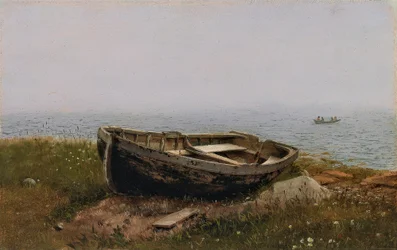 Barco a remo abandonado