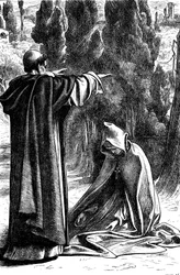 Fra Girolamo comandando Romola para não deixar Florença, 1862-1863
